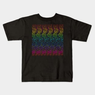 Dice Pattern D20 Rainbow Kids T-Shirt